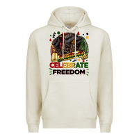Oatmeal Heather Juneteenth celebrate freedom Premium Hoodie - FaDigitalArtStudio