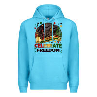 Ocean Blue Juneteenth celebrate freedom Premium Hoodie - FaDigitalArtStudio
