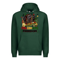 Sports Green Juneteenth celebrate freedom Premium Hoodie - FaDigitalArtStudio