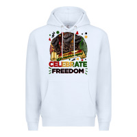 White Juneteenth celebrate freedom Premium Hoodie - FaDigitalArtStudio