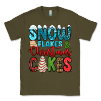 Army Green snow flakes and Christmas cakes Classic Tee - Jasminsmagicworld