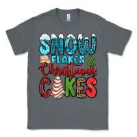 Charcoal Heather snow flakes and Christmas cakes Classic Tee - Jasminsmagicworld
