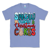 Colony Blue snow flakes and Christmas cakes Classic Tee - Jasminsmagicworld