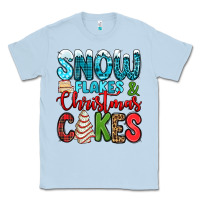 Dusty Blue snow flakes and Christmas cakes Classic Tee - Jasminsmagicworld