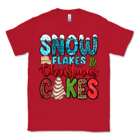 Red snow flakes and Christmas cakes Classic Tee - Jasminsmagicworld