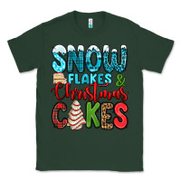 Sports Green snow flakes and Christmas cakes Classic Tee - Jasminsmagicworld