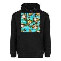 Black honey bee gnomes seamless pattern Heavyweight Hoodie - BundleAndBundleShop