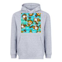Heather Grey honey bee gnomes seamless pattern Heavyweight Hoodie - BundleAndBundleShop