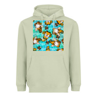 Matcha honey bee gnomes seamless pattern Heavyweight Hoodie - BundleAndBundleShop