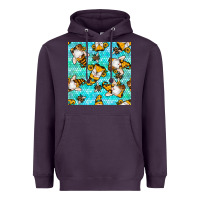 Plum honey bee gnomes seamless pattern Heavyweight Hoodie - BundleAndBundleShop