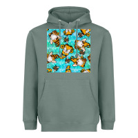 Sage honey bee gnomes seamless pattern Heavyweight Hoodie - BundleAndBundleShop