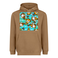 Toasted Coconut honey bee gnomes seamless pattern Heavyweight Hoodie - BundleAndBundleShop