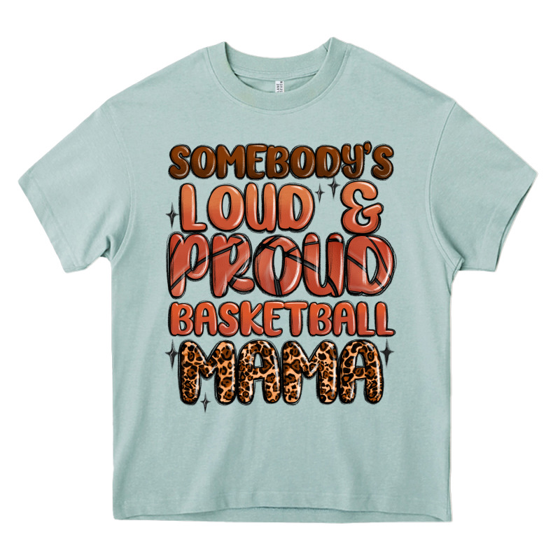 Somebodys Loud And Proud Basketball Mama Heavy Core Tee by MaliasSmallBusiness | Teevron