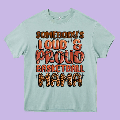 Somebodys Loud And Proud Basketball Mama Heavy Core Tee Designed By Maliassmallbusiness