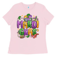 Bubblegum Pink mardi gras Ladies Tee - MaliasSmallBusiness