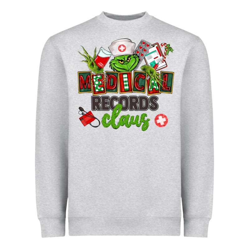 Medical Records Claus Heavyweight Sweatshirt by CowGirlArtShop | Teevron