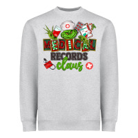 Heather Grey medical records claus Heavyweight Sweatshirt - CowGirlArtShop