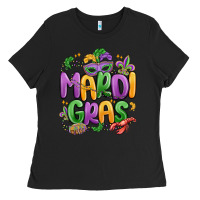 Black mardi gras Ladies Tee - MaliasSmallBusiness