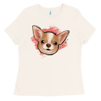 Bone chihuahua pink glitter Ladies Tee - Jasminsmagicworld