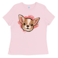 Bubblegum Pink chihuahua pink glitter Ladies Tee - Jasminsmagicworld