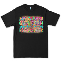 Black my temper goes from zerobail money real quick Premium Tee - NancyCooperArtShop