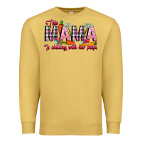 Antique Gold This Mama Is Chilling With Her Peeps Premium Sweatshirt - CowhideDigitalArt