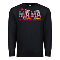 Black This Mama Is Chilling With Her Peeps Premium Sweatshirt - CowhideDigitalArt