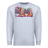 Heather Grey This Mama Is Chilling With Her Peeps Premium Sweatshirt - CowhideDigitalArt