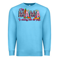 Ocean Blue This Mama Is Chilling With Her Peeps Premium Sweatshirt - CowhideDigitalArt
