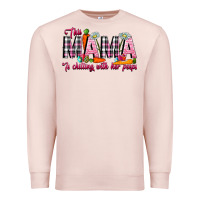Pale Pink This Mama Is Chilling With Her Peeps Premium Sweatshirt - CowhideDigitalArt