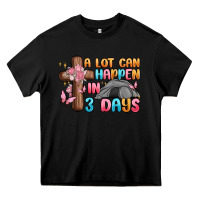 Black a lot can happen in 3 days Heavy Core Tee - MaliasSmallBusiness