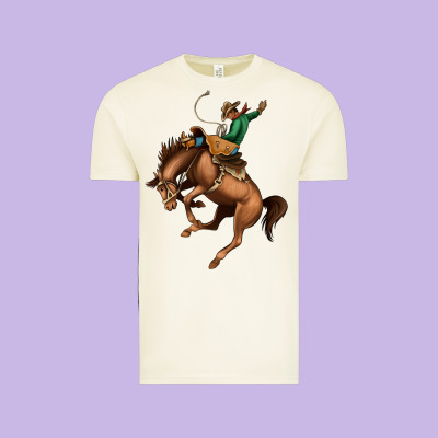 Bucking Bronco Rodeo Vintage Tee Designed By Bettercallsaul