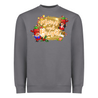Merry And Bright Gnome Heavyweight Sweatshirt | Teevron