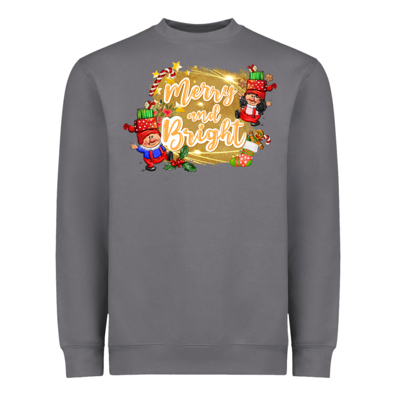 Merry And Bright Gnome Heavyweight Sweatshirt by CowGirlArtShop | Teevron