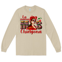 Mushroom La mama mos Chingona Long Sleeve Tee - NancyCooperArtShop