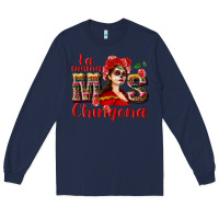 Navy La mama mos Chingona Long Sleeve Tee - NancyCooperArtShop