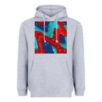 Heather Grey american flag stripes seamless pattern Heavyweight Hoodie - BundleAndBundleShop