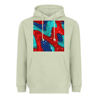 Matcha american flag stripes seamless pattern Heavyweight Hoodie - BundleAndBundleShop