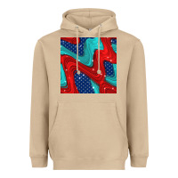 Mushroom american flag stripes seamless pattern Heavyweight Hoodie - BundleAndBundleShop