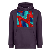 Plum american flag stripes seamless pattern Heavyweight Hoodie - BundleAndBundleShop