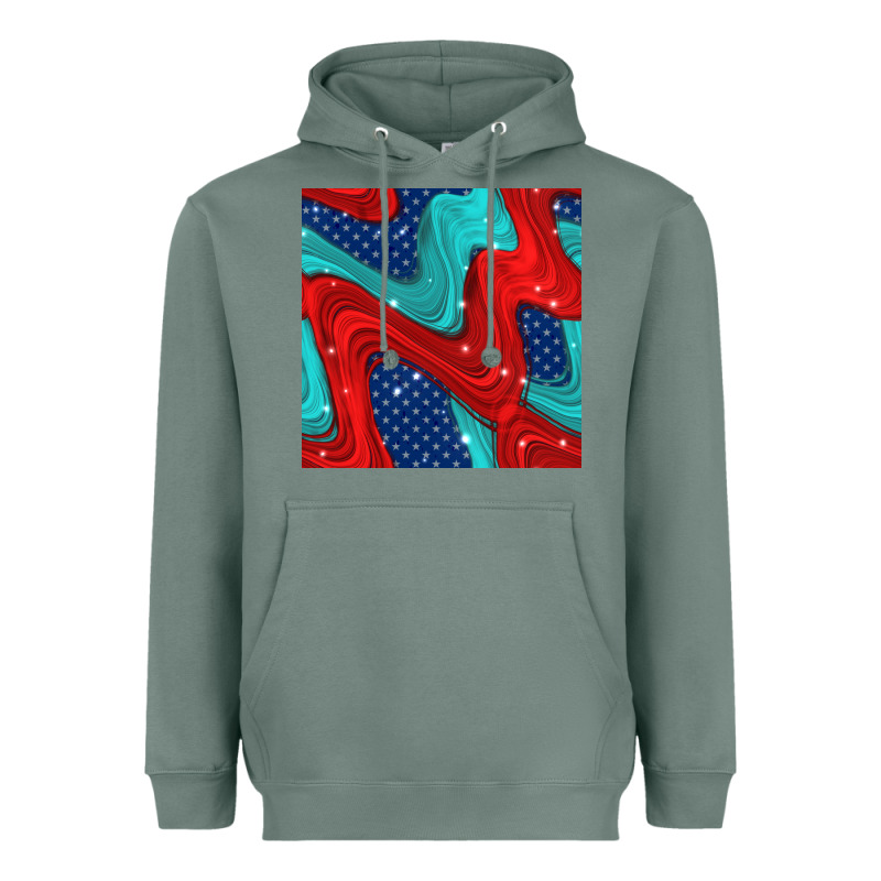 American Flag Stripes Seamless Pattern Heavyweight Hoodie by BundleAndBundleShop | Teevron