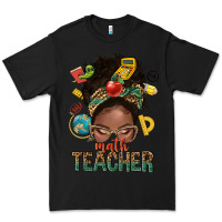 Black math teacher life afro messy bun Premium Tee - NancyCooperArtShop