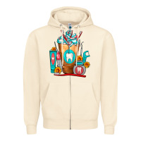 Sandshell Dentist Cold Drink Frappe Zipper Hoodie - FaDigitalArtStudio