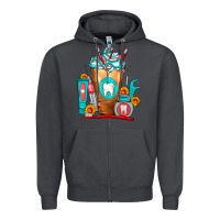 Smoke Dentist Cold Drink Frappe Zipper Hoodie - FaDigitalArtStudio