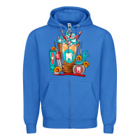 True Royal Dentist Cold Drink Frappe Zipper Hoodie - FaDigitalArtStudio