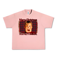 Salmon Merry Christmas You Filthy Animal Urban Heavy Tee - Bettercallsaul