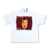 White Merry Christmas You Filthy Animal Urban Heavy Tee - Bettercallsaul