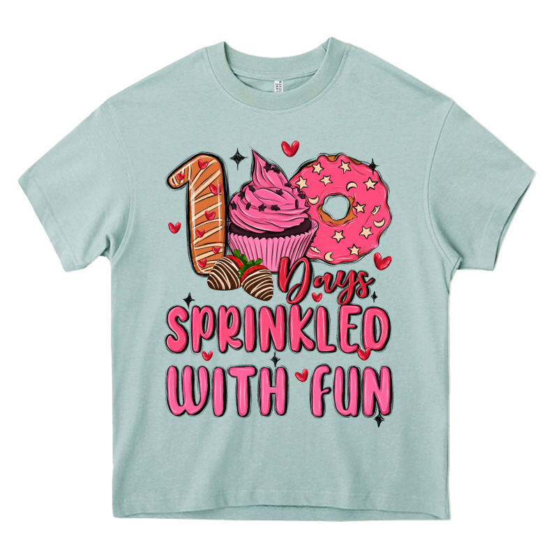 100 Days Sprinkled With Fun Heavy Core Tee by MaliasSmallBusiness | Teevron