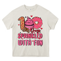 Cream 100 days sprinkled with fun Heavy Core Tee - MaliasSmallBusiness