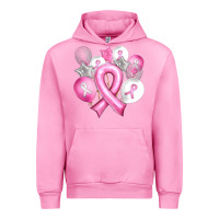 Fuchsia Pink Balloons cancer ribbon Urban Hoodie - Artiststas